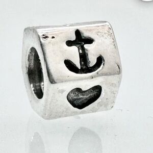 Authentic sterling silver 925- faith, hope, love-pandora charm